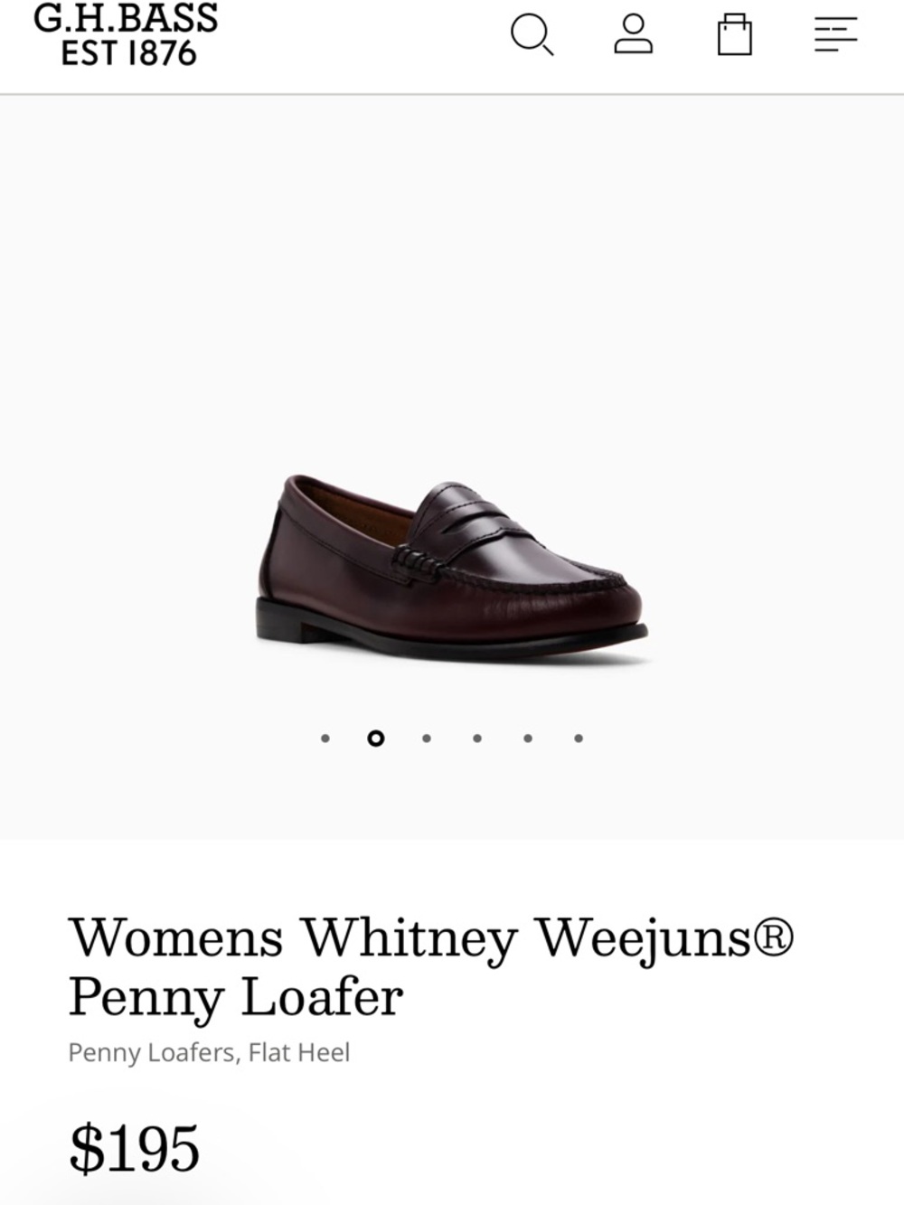 G.H. Bass & Co. Women's Penny Loafer — Burgundy Leather